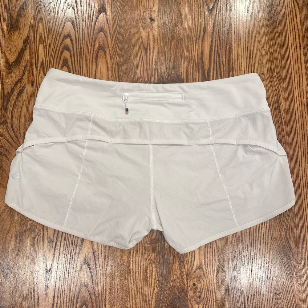 Lululemon Speed Up Low-Rise Lined Short 2.5", White